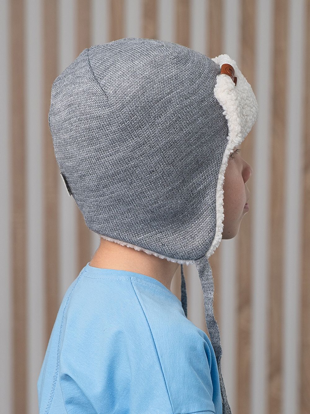 Шапка зимняя вязаная (Пепельный) ТОКИ