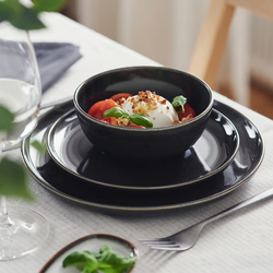 IKEA GLADELIG (ГЛАДЕЛИГ) - тарелка, темно-серая, 14 см (105.970.18)