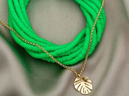 Нить каучуковых бусин 4мм