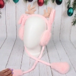 Наушники меховые с двигающимися ушками «Santa's Friend», цвет розовый ( подвес Ultramarine)