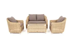 "Кон Панна" лаунж-зона из искусственного ротанга, цвет соломенный