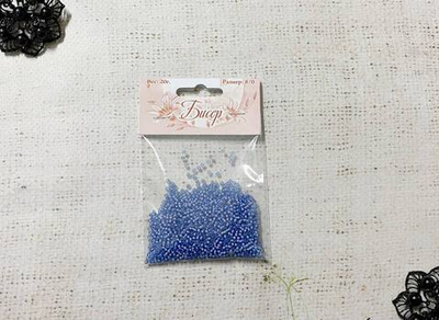 Бисер некалиброванный, 20 гр, размер 12/0, пр-во Китай