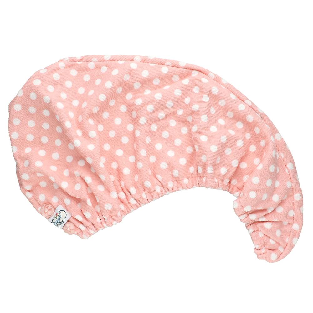 The Vintage Cosmetic Company, Тюрбан для волос, в розовый горошек, 1 штука