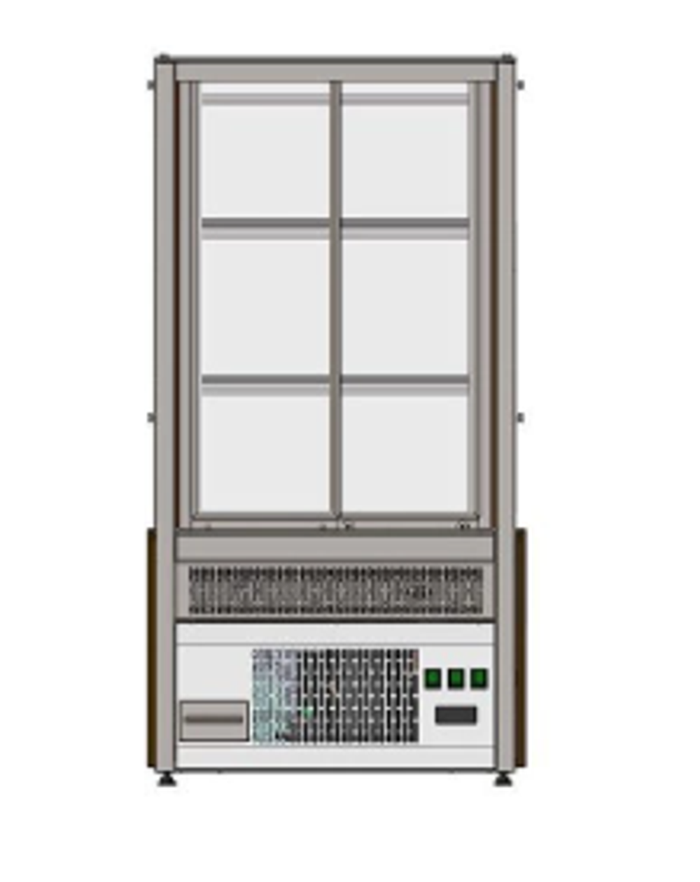 Витрина кондитерская холодильная REFETTORIO Crystal RKC21A-MV, 2 полки