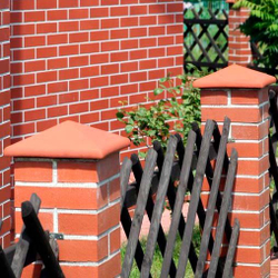 Колпак для забора С57 (570х570 мм) вишневый