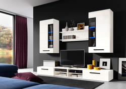 Модульная гостиная "Кёльн" Белый Аляска / Белый глянец