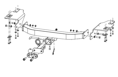 Фаркоп Балтекс для Lexus LX570 III (J200) 2007- (паспорт и сертификат в комплекте)(без электрики)арт.24904938