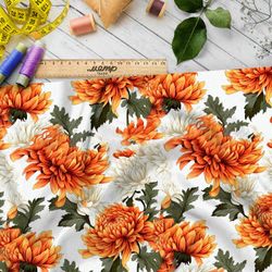 Ткань премиум флис цветочные акценты