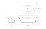 Чугунная ванна Aquatek Гамма 150x75 AQ8050F-00