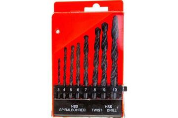 Набор сверл по металлу (8 шт; 3-10 мм; HSS) SPARTA цилиндрический хвостовик/ 723205