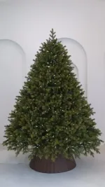 Елка с гирляндой «Эрмитажная» (Литая хвоя) 270 см / 2,7 м