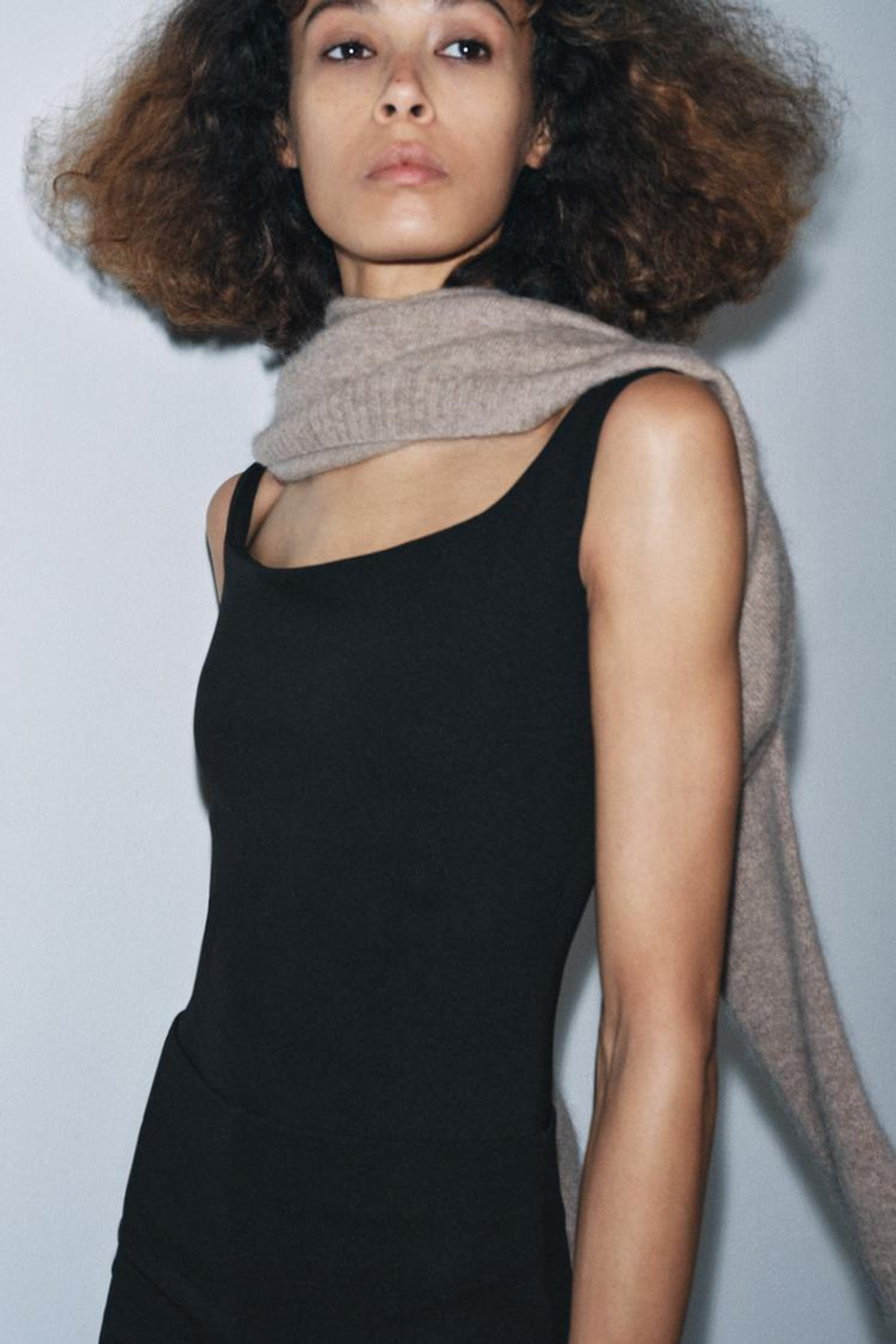 ZARA БОДИ ИЗ КРЕПА, ЧЕРНЫЙ