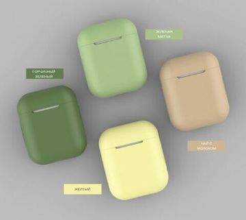 Чехол для наушников AirPods силиконовый матовый Чай с молоком