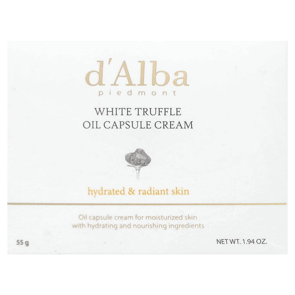 d'Alba, Капсульный крем с маслом белого трюфеля, 55 г (1,94 унции)