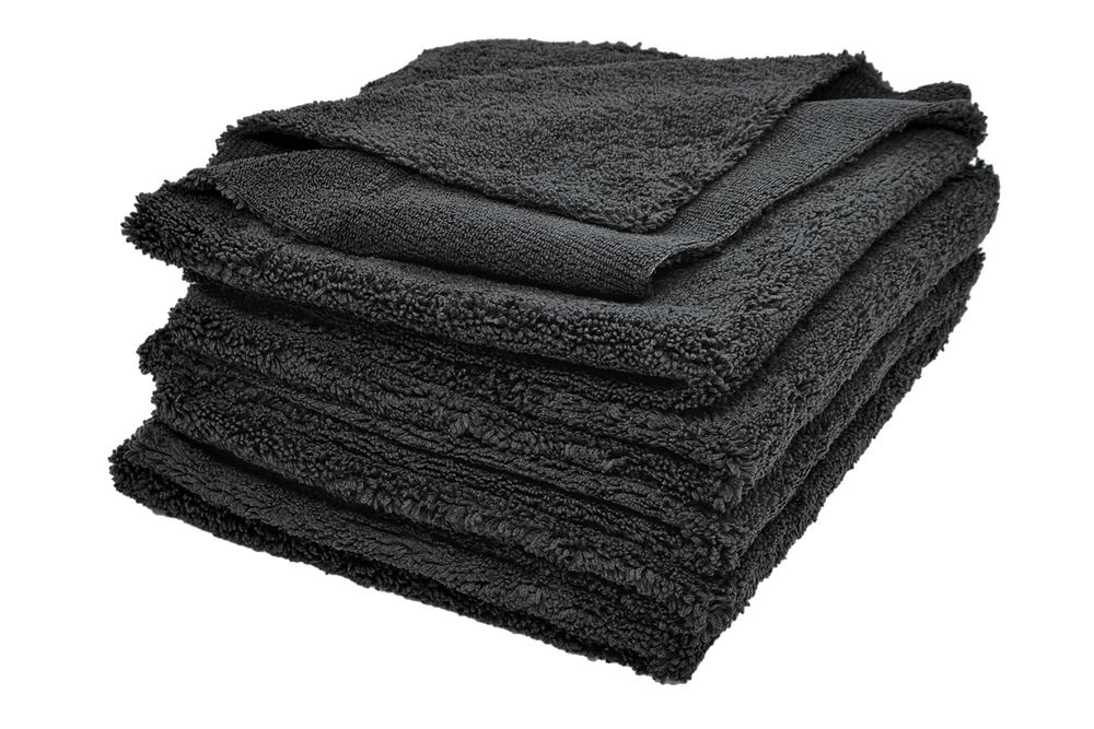 A302 Microfibre Cloth Black Микрофибра универсальная 40x40, 400 gsm, без краев, черная