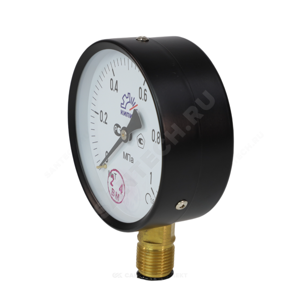 Манометр МаТ-100 радиальный Дк100мм 0-0,6 МПа кл.1,5 G1/2" Пензапромарматура 053103100