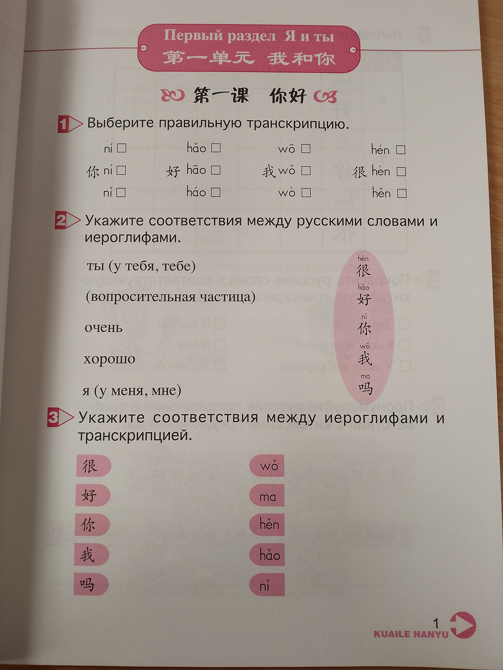 Веселый урок. Китайский язык для школьников. Начальный этап - Рабочая тетрадь