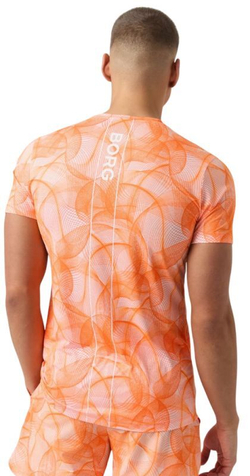 Мужская теннисная футболка Björn Borg Ace Printed - Оранжевый