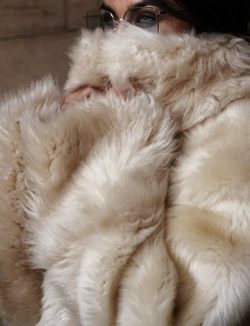 Дубленка двусторонняя шампань