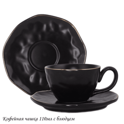 Lenardi 118-019 Кофейная чашка 110 мл МАРОККОс блюдцем в под.уп.(х36)Фарфор