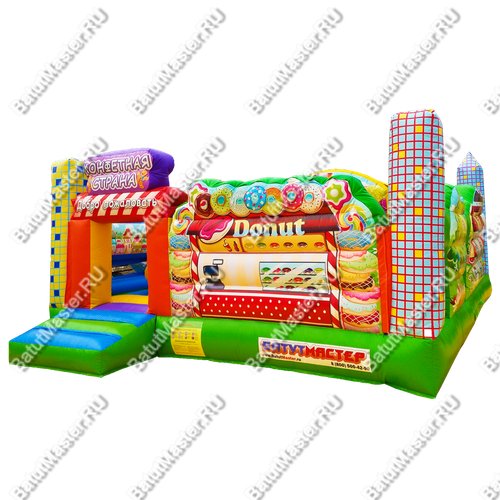 Коммерческий надувной батут "Конфетная страна" 6*5*2,8 м
