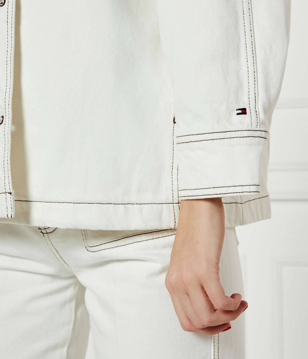 Джинсовая куртка Tommy Hilfiger - экрю(WW0WW43728)