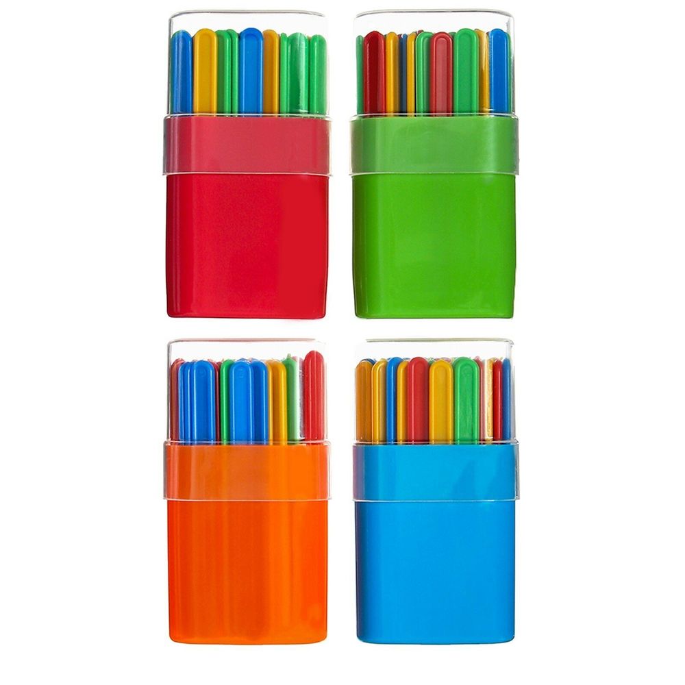 Счетные палочки СТАММ (50 штук) многоцветные, в пластиковом пенале, СП04