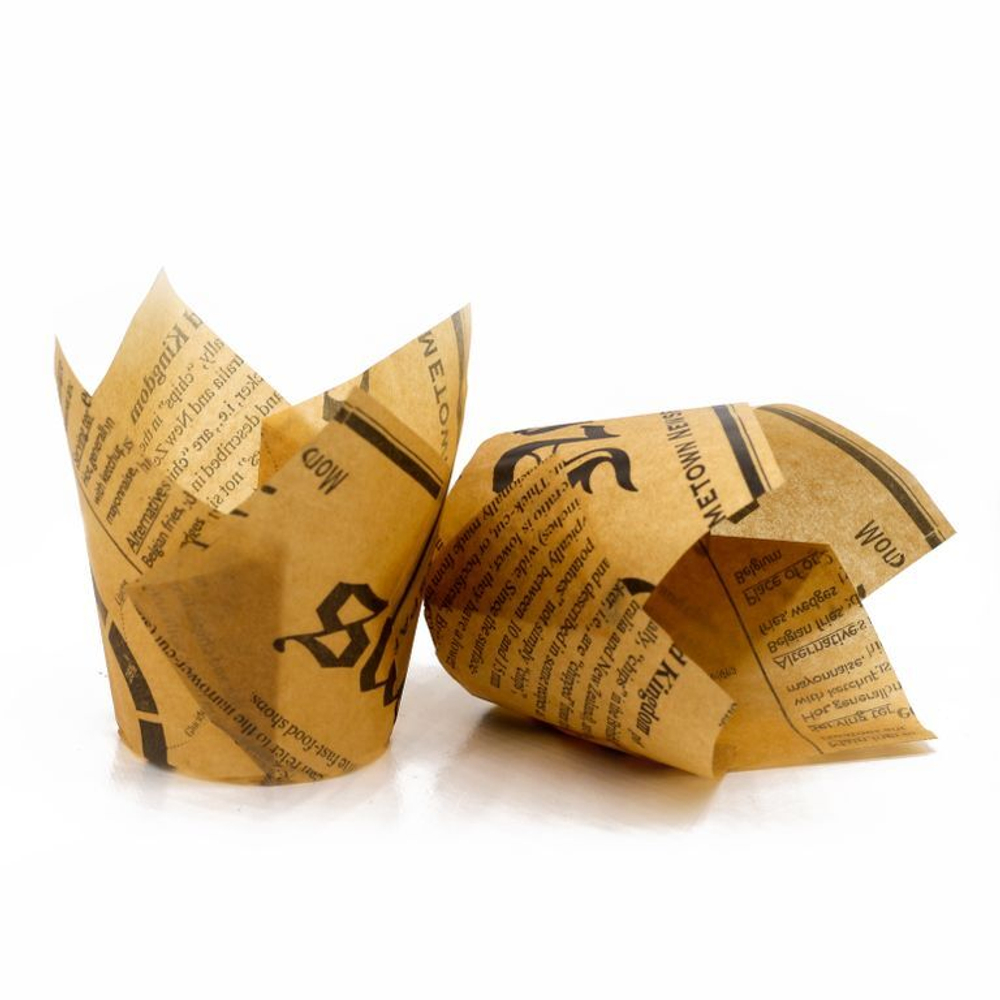 Форма бумажная «Тюльпан», 5х8 см (крафт газета, 200 штук)