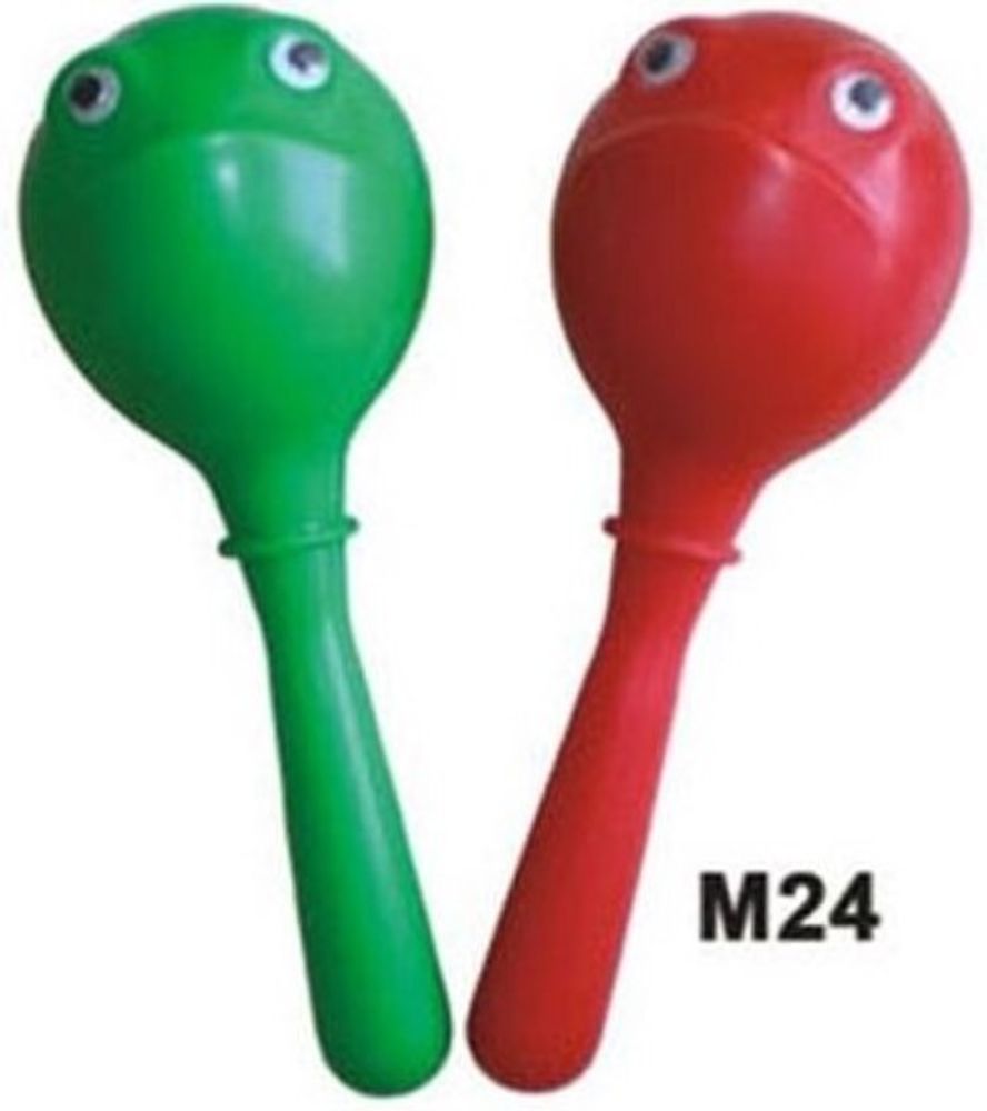 Fleet M24 Пластиковые маракасы на ручке с глазами. Размер 5.5x16 см.