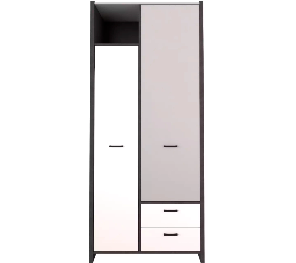 KRISTOFF шкаф SZF2D2S (Матера/ Серый/ Белый)