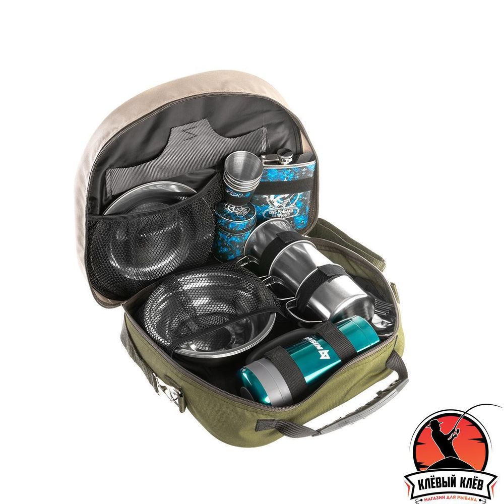 Набор для пикника на 3 персоны с термос-кружкой (с ситечком) (PR-3-2) Premier Fishing
