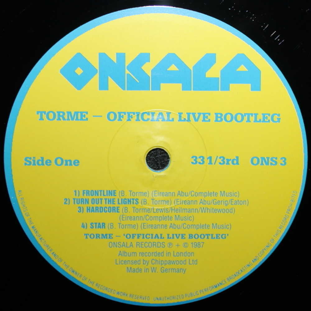 Torme / Official Bootleg (LP)