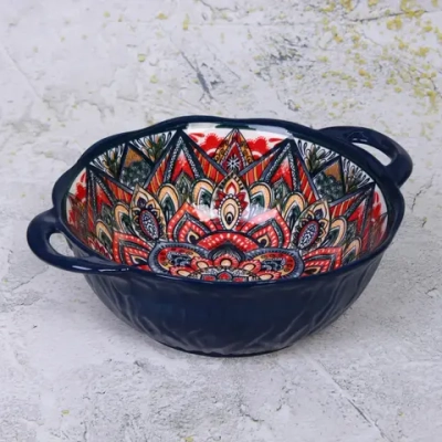 Форма керамическая для запекания «Марракеш» синяя 24*19,5*7см