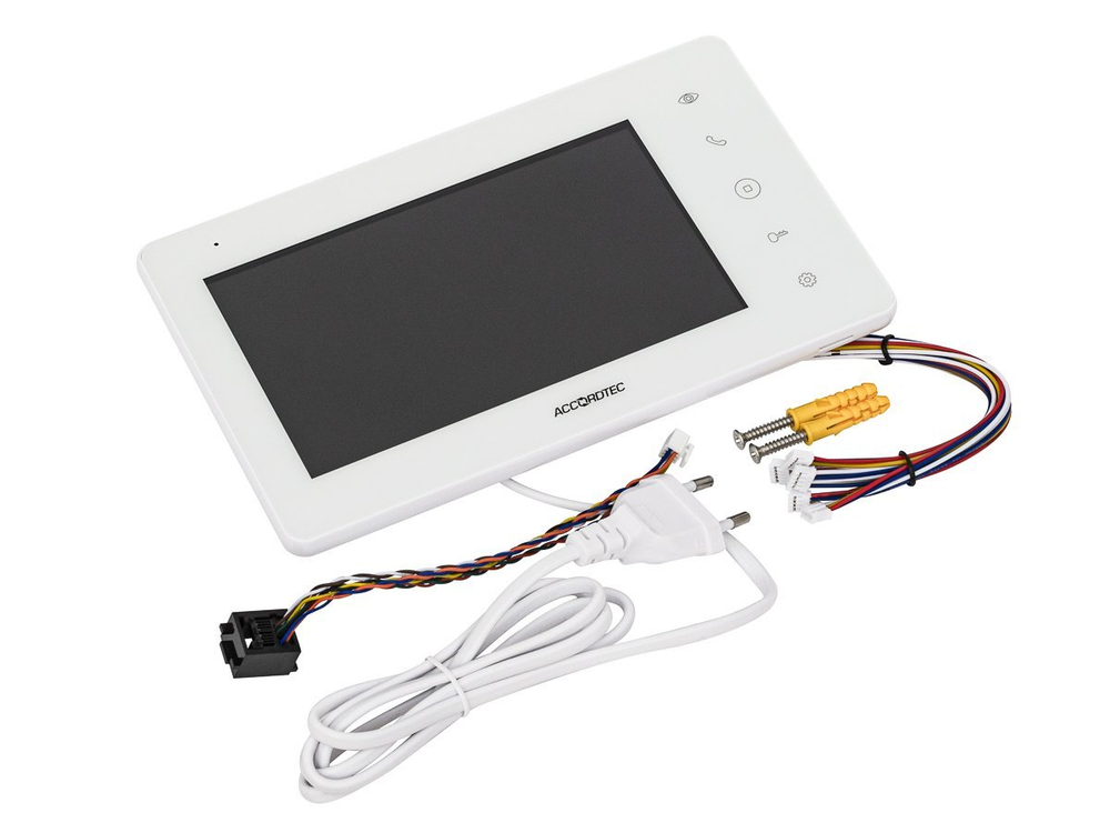 AT-VD720W WH Монитор домофона цветной с функцией «свободные руки» AccordTec