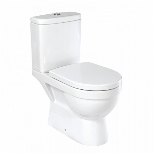 Унитаз-компакт "Престиж" белый омыв ДУШ (унив, нижн, сид дюро м/лифт, арм.3/6) (Kirovit)