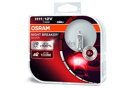 Галогеновые лампы Osram Night Breaker Silver +100% H11,12V