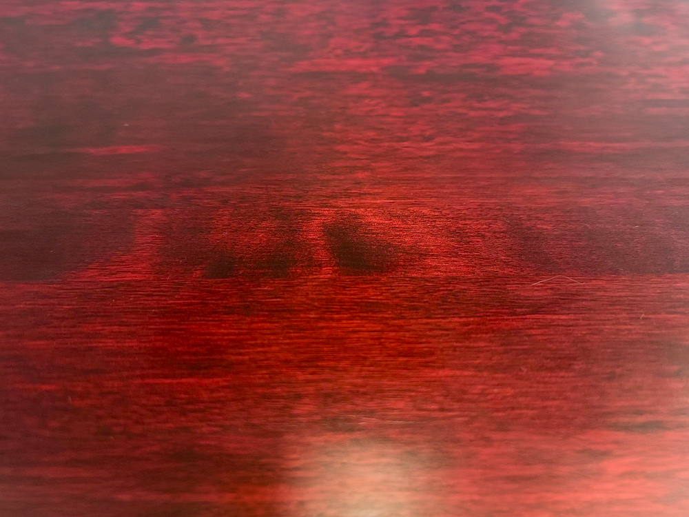 Зеркало настенное 100х70, Джоли, в ванную, прихожую, деревянная рама, массив березы, красный, MAKOSA