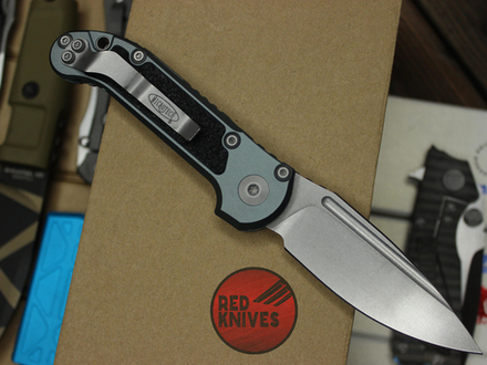 Нож Microtech GREY LUDT Gen III Standard S/E - клинок дроппоинт, серая рукоять