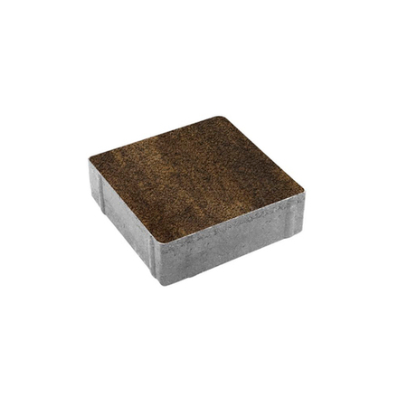 Тротуарная плитка КВАДРАТ 200х200 мм - Листопад гранит Мокко