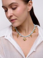 Колье "Mix marine animals" с турквенитом Gold