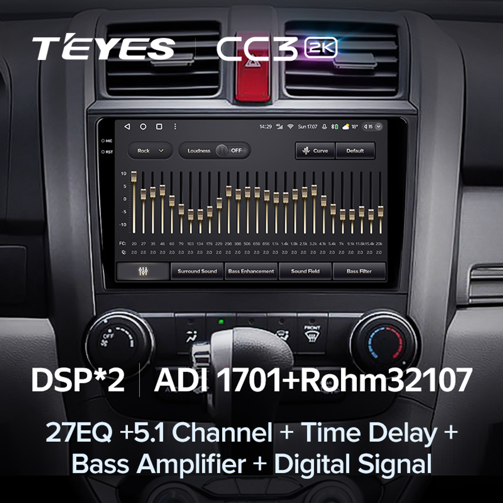 Teyes CC3 2K 9"для Honda CR-V 2006-2012