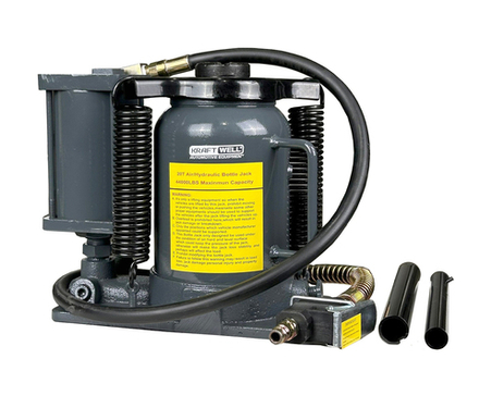 KraftWell KRWBJ20A Домкрат бутылочный г/п 20 т. пневмогидравлический