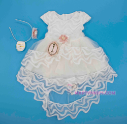 платье Первый бал-волна  ободок 4412