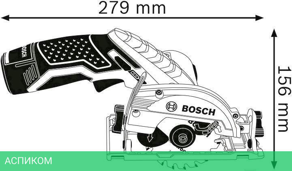 Дисковая (циркулярная) пила Bosch GKS 12V-26 Professional без АКБ (06016A1001)