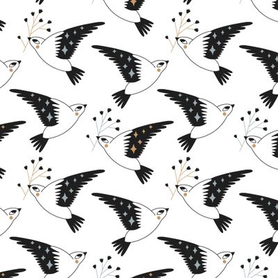 Птицы с веточками в клюве