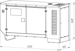 Шумозащитный кожух для генератора до 30 кВт