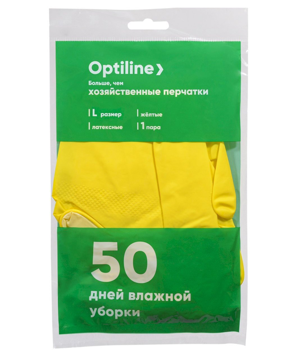 Перчатки резиновые Optiline, размер L