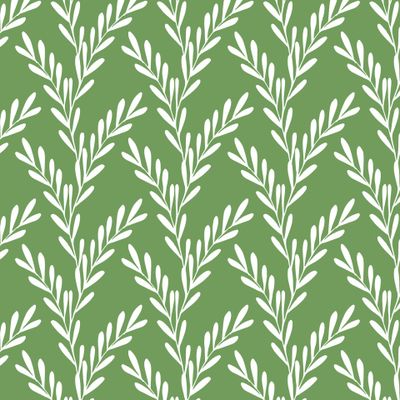 Листики-Колосья. Белые на зеленом