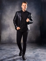 Рубашка с длинным рукавом стойка