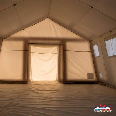 Пневмокаркасная всесезонная палатка «Комфорт» 5×3×2,5 м — из ПВХ, камуфляж